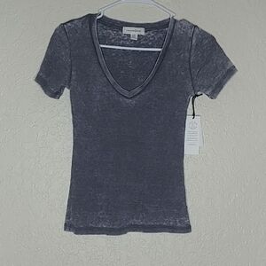 Treasure & Bond Ribbed Short Sleeve Grunge Casual T-Shirt Size XXS